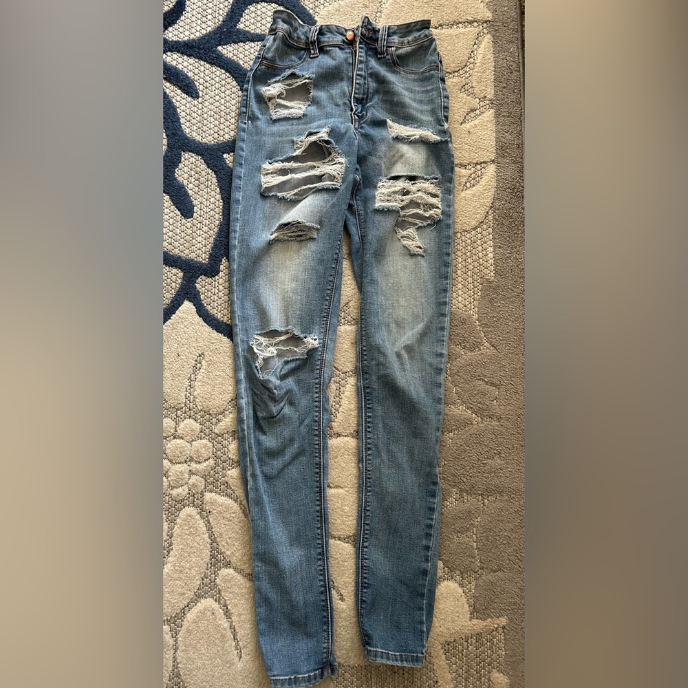 Fashion Nova Distressed Skinny Jeans